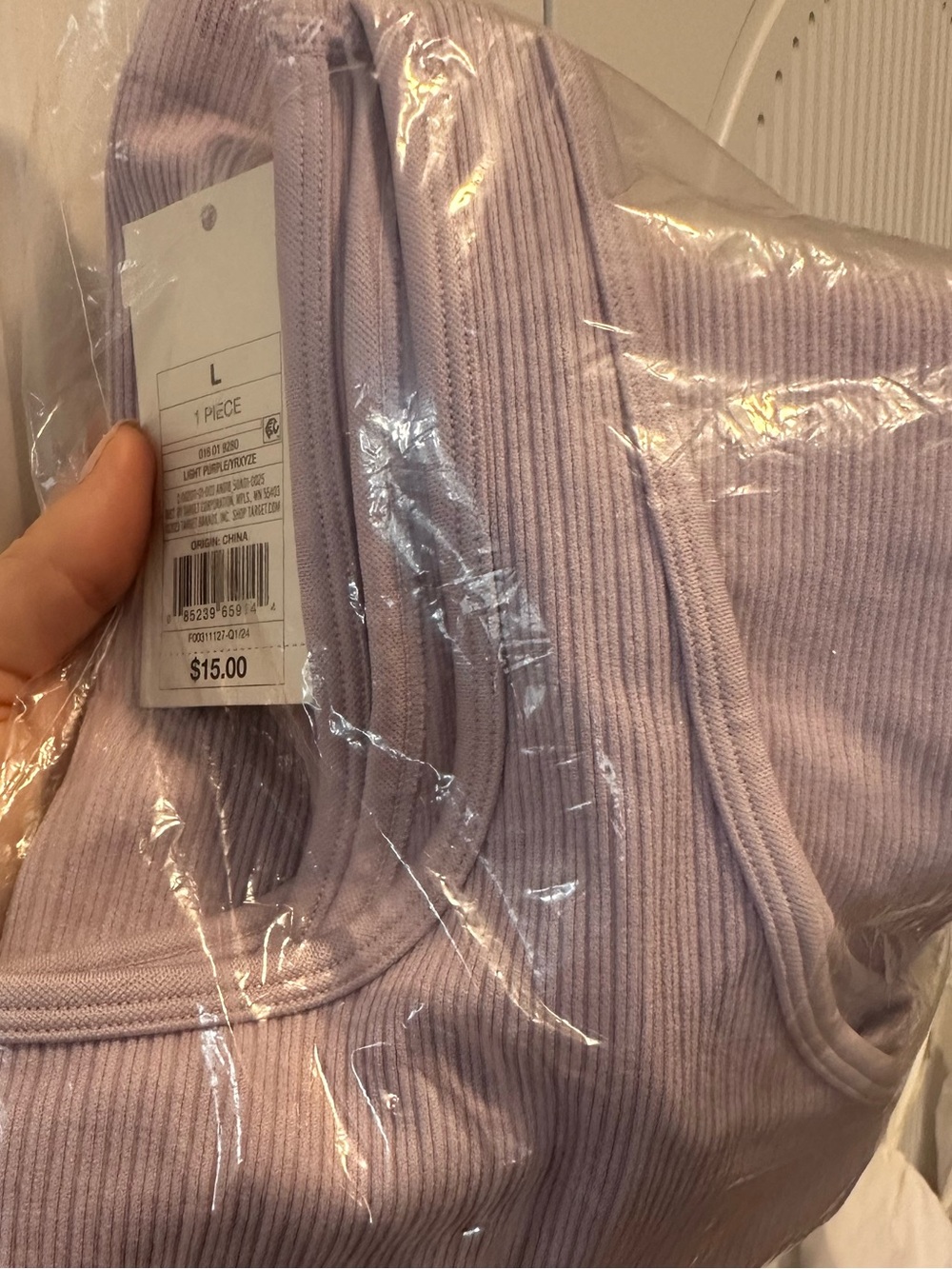 a new day Lavender Ribbed Tank Top